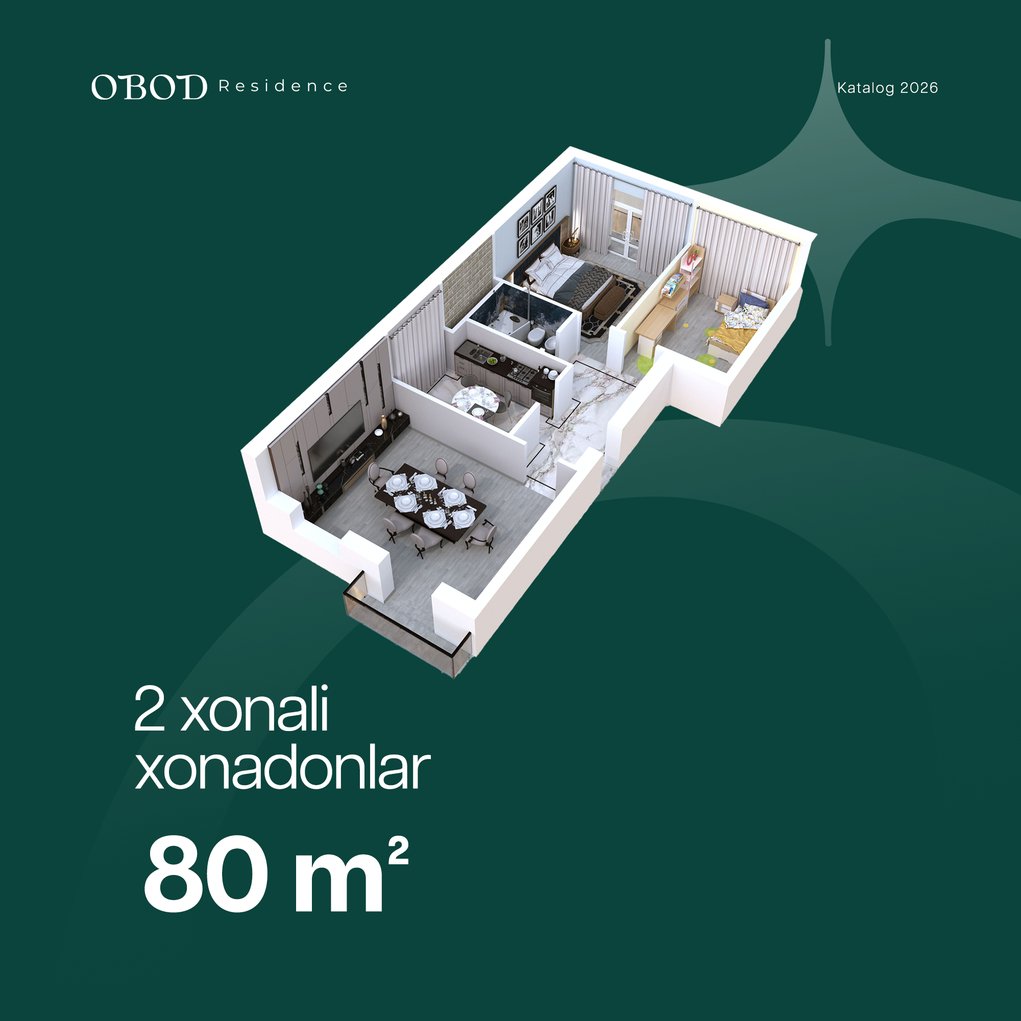 2 xonali xonadonlar