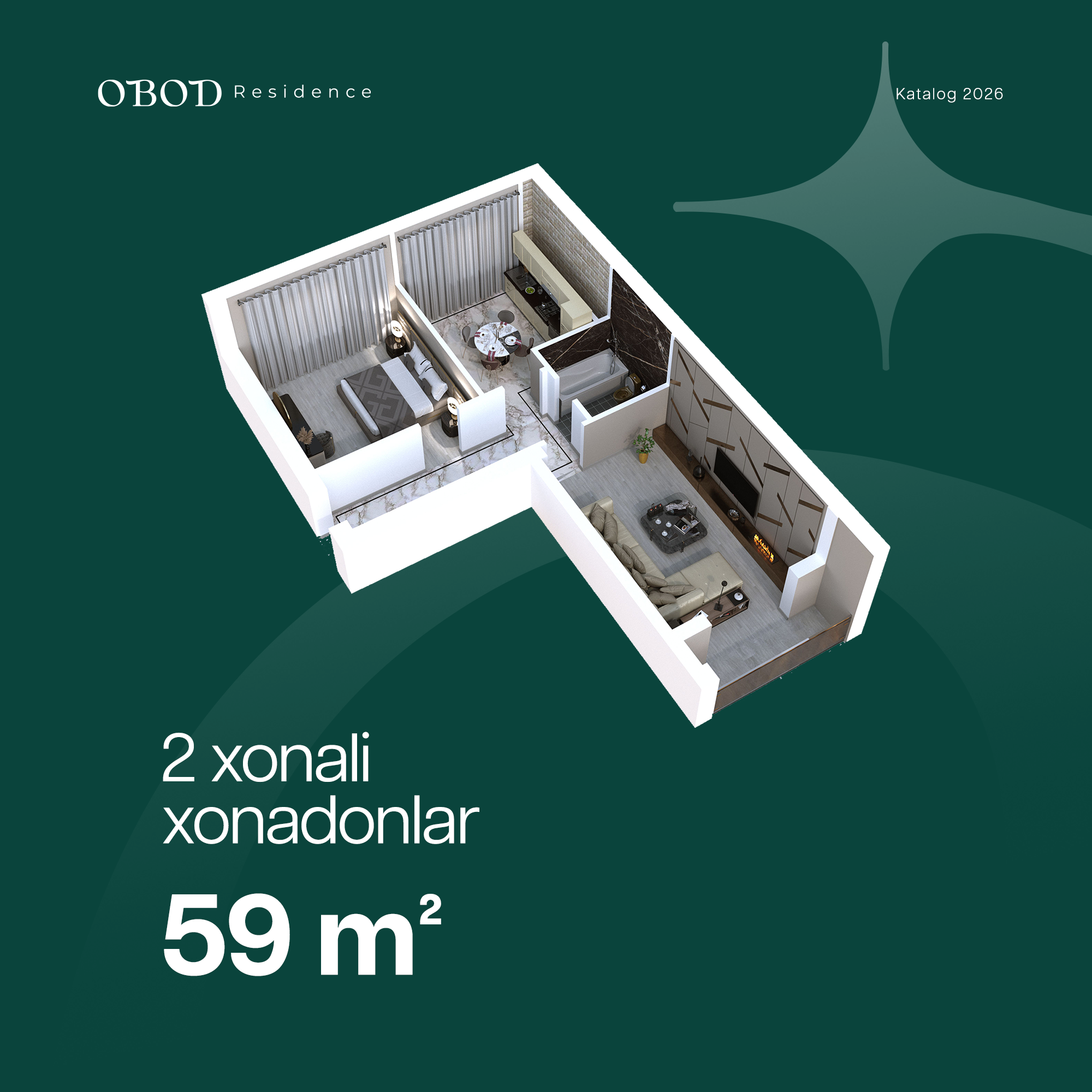 2 xonali xonadonlar